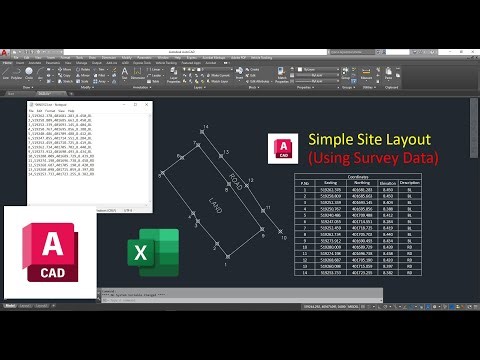 💥AutoCAD - How to Create a Site Layout Excel & Survey Data 📐 #autocad #cadtutorials #cad #excel