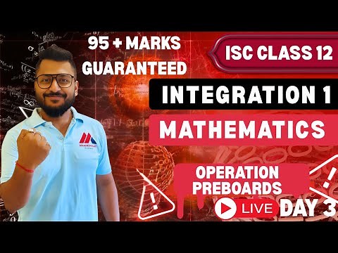 INTEGRATION ISC CLASS 12 | MISSION PREBOARDS | Yash Maheshwari | YT Live | #yashsirkifauj #isc