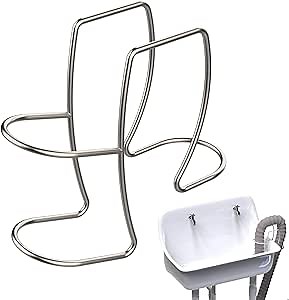 Washing Machine Drain Hose Holder, Adjustable Laundry Tub Hose Guide Clip,304 Stainless Steel Washer Drain Hose Fits All Drain Hose (304 Hose Holder)