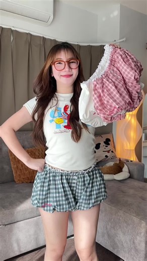 กางเกงบอลลูนขาสั้นน่ารักปุ๊กปิ๊ก