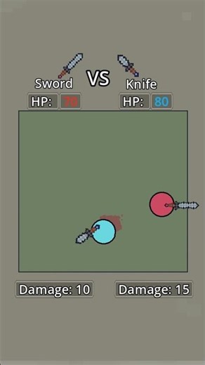 Sword Vs Knife #simulator #sword #knife #battlesimulator
