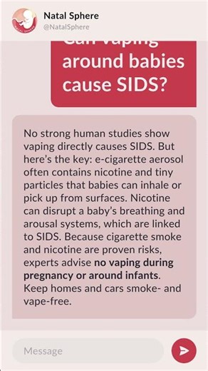 Can vaping around babies cause SIDS?