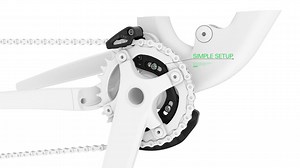 The OneUp Bash Guide was developed with input from EWS World Champions, Richie Rude, and Jared Graves. Reinforced Nylon bash guards and a back plate cut from 8mm thick 7075-T6 aluminum, ensure that the OneUp Bash Guide can handle the biggest hits, but at a weight of only 102g (34T), you may forget it’s even there. $79 USD with free shipping Worldwide. | OneUp Components