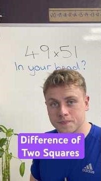 Mental maths with difference of two squares #maths #gcse #differenceoftwosquares