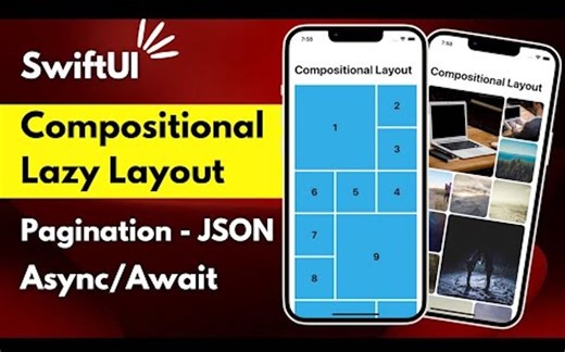 SwiftUI Lazy Compositional Layout - Pagination - JSON Parsing AsyncAwait - ViewB