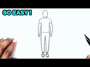 How To Draw A Person For Beginners | Man Drawing