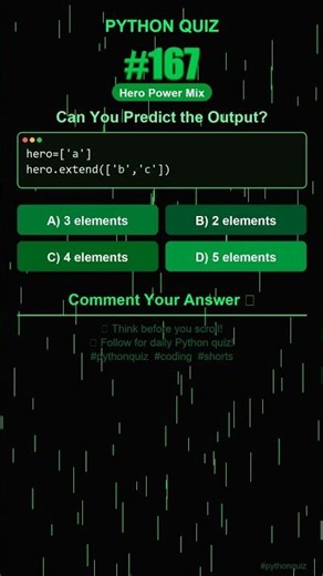 Python Quiz #167 — Can You Predict the Output? #shorts #python