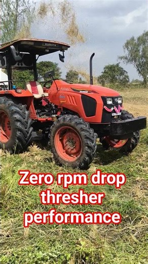 Kubota MU 5502 Thresher 🔥 Zero RPM Drop Performance #automobile #kubota5502
