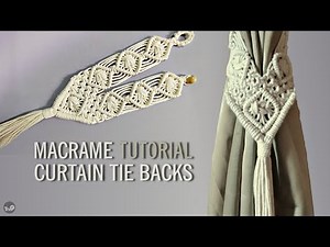 DIY Macrame Curtain Tie Backs | Cotton Rope Curtain Tie Back Tutorial