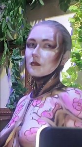 Nude Nite miami 2025 . Live performans body painting at Nude nite