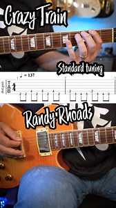 Crazy Train guitar riff by Randy Rhoads and Ozzy with tabs | GuitArmy