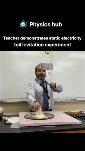 Static electricity experiment.⚡ #experiment #static electricity #physics hub
