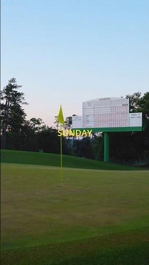 Sunday morning on No. 18. #themasters