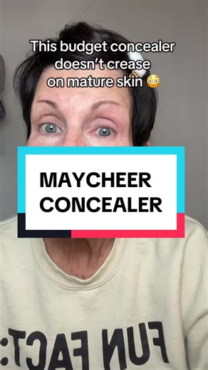 This may be the BEST affordable concealer for mature skin 😍 The MayCheer clay color corrector blends effortlessly, doesn’t crease, and doesn’t settle into fine lines. #MatureSkinMakeup #AffordableBeauty #TikTokBeauty#newyearnewme