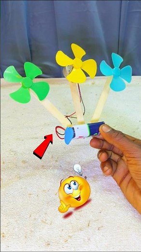 mini table fan || science project || DC motor fan || #shorts #experiment