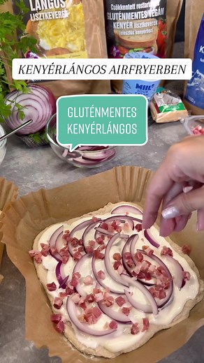 Kenyérlángos forrólevegős sütőben gluténmentes verzióban. #mutimiteszel #airfryerrecipes #airfryerreceptek #kenyérlángos #gluténmentesrecept #dualblaze