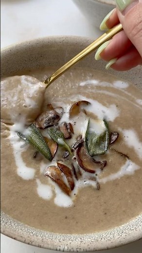 homemade campbell’s cream of mushroom soup (made healthy!) 🍄‍🟫