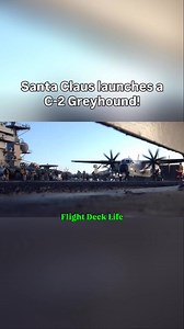 Sometimes Santa needs more than his sleigh to deliver presents! Check out Santa Shooter launching a C-2 Greyhound off an #aircraftcarrier! #usnavy #dangerzone #veteransupport #santaclausiscomingtotown #Christmas #santaclaus #happyholidays #navalaviation | Flight Deck Life