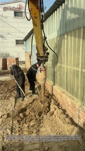 "How Earth Drills Extract Soil for Foundation Holes – Efficient Ground Digging!"