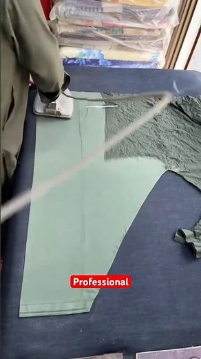 Professional ironing on cotton fabric #iron #textile #cotton #skill