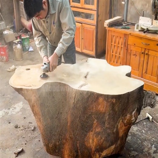 Turning A 500 Year Old Dead Mango Tree Stump Into Luxury Garden Furniture On Wheels | WT HD Woodworking