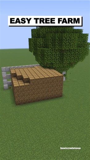 BasicRedstone on Instagram: "Minecraft Tree Farm! #minecraft #minecrafttutorial #minecraftfarm"