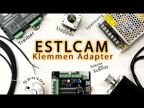 CNC control with ESTLCAM | It couldn't be easier! Stepper motor - NPN sensor and milling spindle
