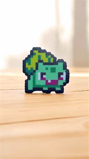 Bulbasaur Fuse Beads @pixiecraft_art #shortviral #diy #hamabeads #shortvideo #shorts