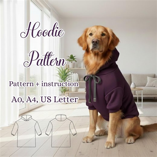 Dog Hoodie Sewing Pattern PDF | Large | Beginner Friendly | Clothes | Digital Download - Etsy