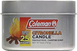 Coleman Campfire Citronella Candle with Wooden Crackle Wick - 6 oz