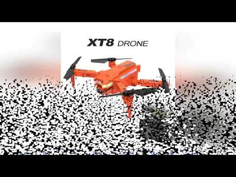 XT8 Mini Drone with 4K HD Dual Camera WiFi FPV Foldable Quadcopter LED Lights Remote Control RC Airc