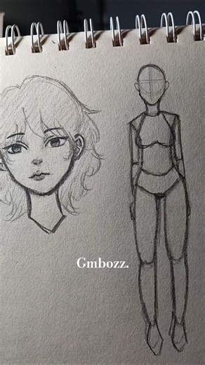 Drawing anime face and body ✨️ #drawing #art #video #tutorial #anime #shorts