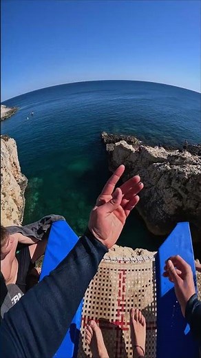 GoPro | Cliff Diving from a Trampoline 🎬 Osama Ali #Shorts #Dive