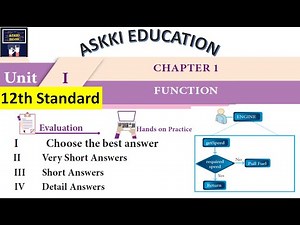 💥12th Computer Science Chapter 1 : Function - Book Back Answers | English Medium