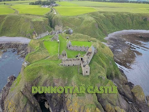 Dunnottar Castle stonehaven Aberdeenshire Scotland 4k Footage