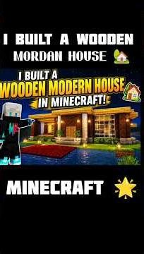 Minecraft Modern Wooden House Build Tutorial