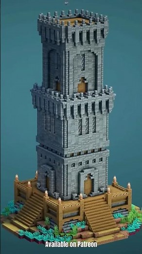 Minecraft Tuff Castle Tower | Build Timelapse