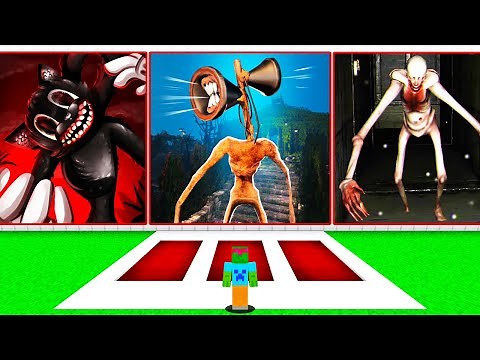 NE CHOISISSEZ PAS LA MAUVAISE PISCINE DE SANG MINECRAFT !! Siren Head Cartoon Cat SCP 096 !