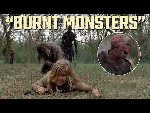 Lizzie & Mika Chased by Burnt Monsters - The Walking Dead Season 4 Episode 14 Detailed Look