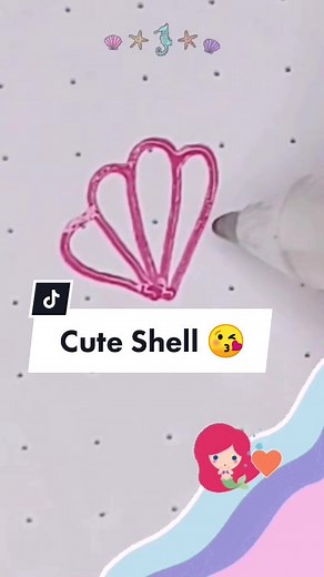 Easy & cute #veryeasydrawing #shelldrawing #howtodrawshell #howtodraw #drawingtutorial #comodibujarmuyfacil #cuteshells #easydrawing #shellsdrawing