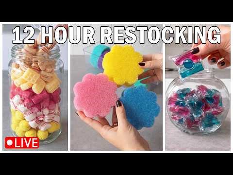 12 Hours of Restocking ASMR ✨ | Organising, Cleaning, Restocking Live Stream To Fall Asleep To