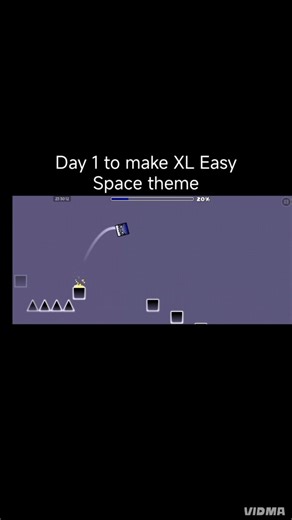 Day 1 Making a Space Theme #geometrydash #dash #robtopgames #lobotomydash