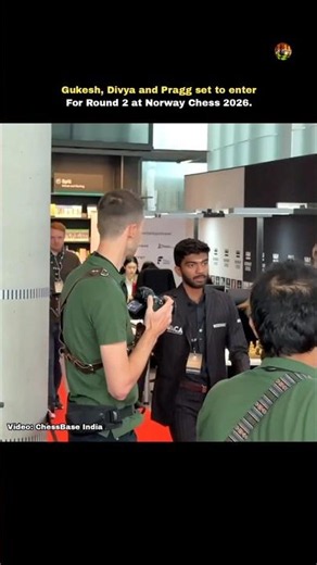 Gukesh, Divya and Pragg set to enter for Round 2 at Norway Chess 2026. #gukesh #chess #divyadeshmukh