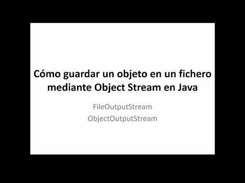 Cómo guardar objetos en fichero con ObjectOutputStream en Java