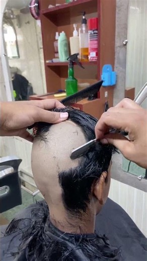 ASMR Boy Head Shave with Straight Razor #ASMR #HeadShave #BoyHeadShave #StraightRazor #RazorShave