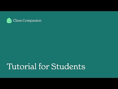 Tutorial for Students