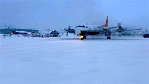 Buffalo Airways Lockheed Electra XFC getting close up and personal this morning. | Mikey McBryan
