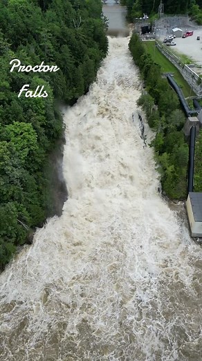 Proctor VT waterfall after the storm #proctorvermont #vermont #vermonttiktok #vermontlife #waterfalls #waterfall #waterfallsofinstagram #arialphotography #vermontstorm ##flood##flooding