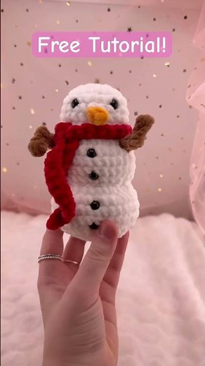 Free snowman crochet pattern! #crochetsnowman #freecrochetpattern