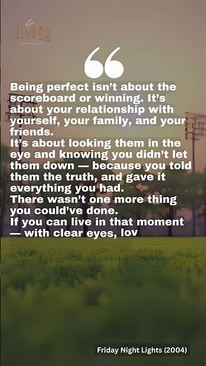 Being Perfect | Friday Night Lights Motivational Speech | Clear Eyes Full Hearts Can't Lose #quotes
